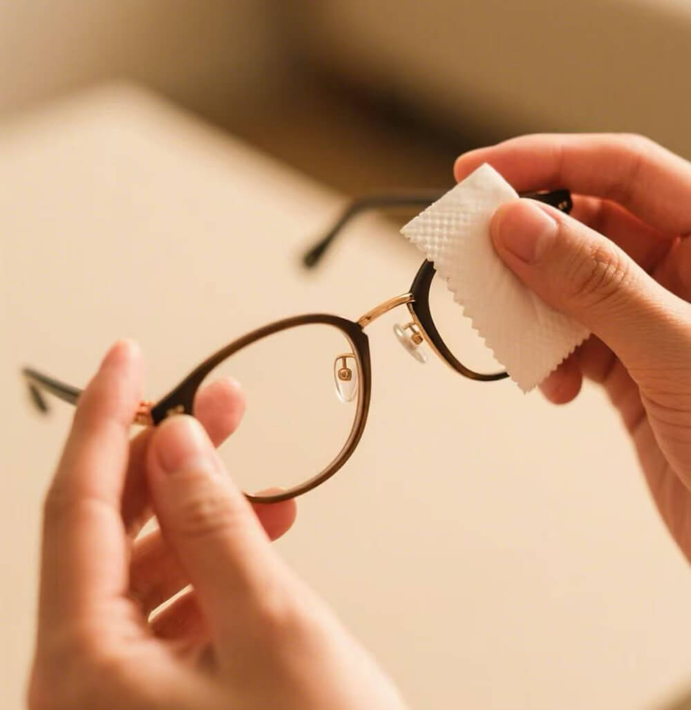 eyeglasses cloth wipe