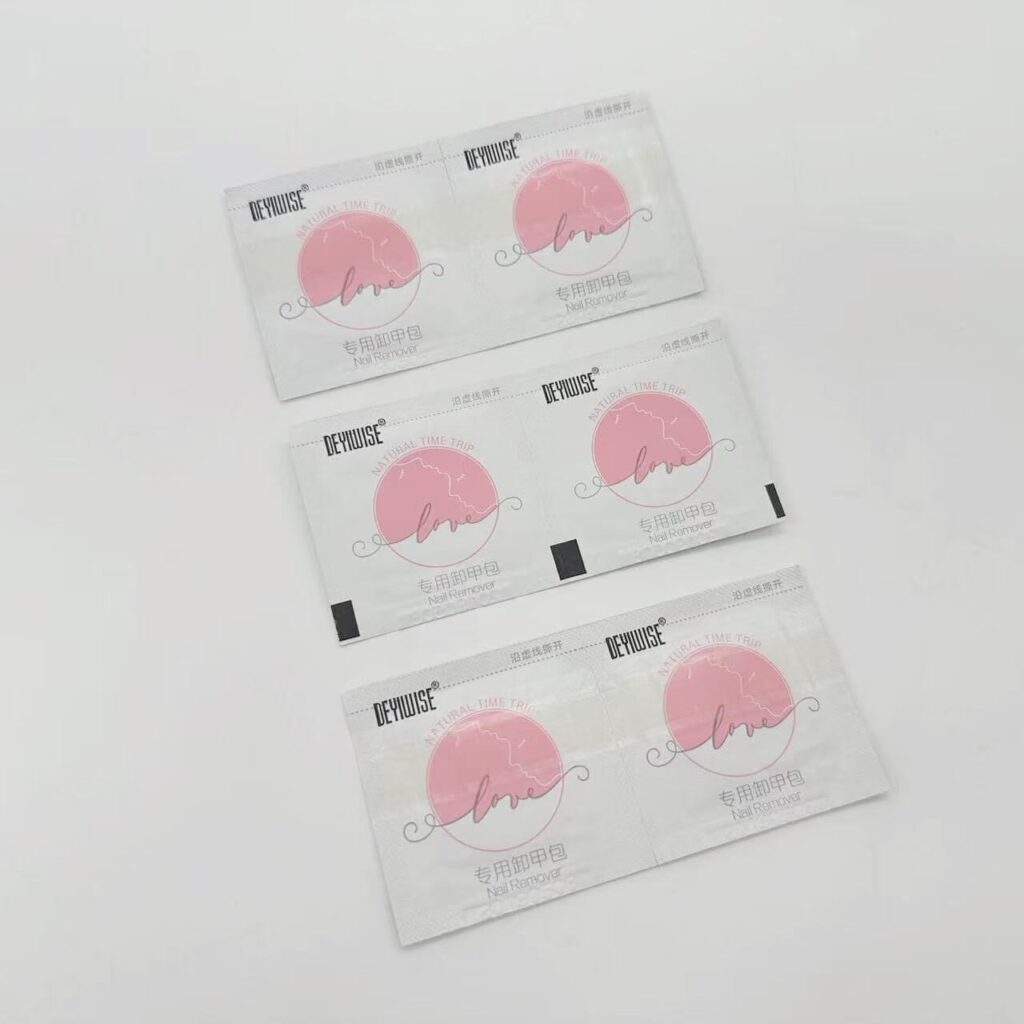 nail remover wipes packaging