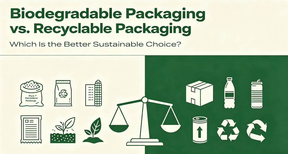 degradable vs recylable packaging